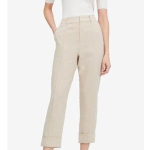 Linen pants in light coffee